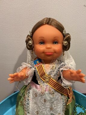 Cultural Heritage Doll with Green and Gold Dress New